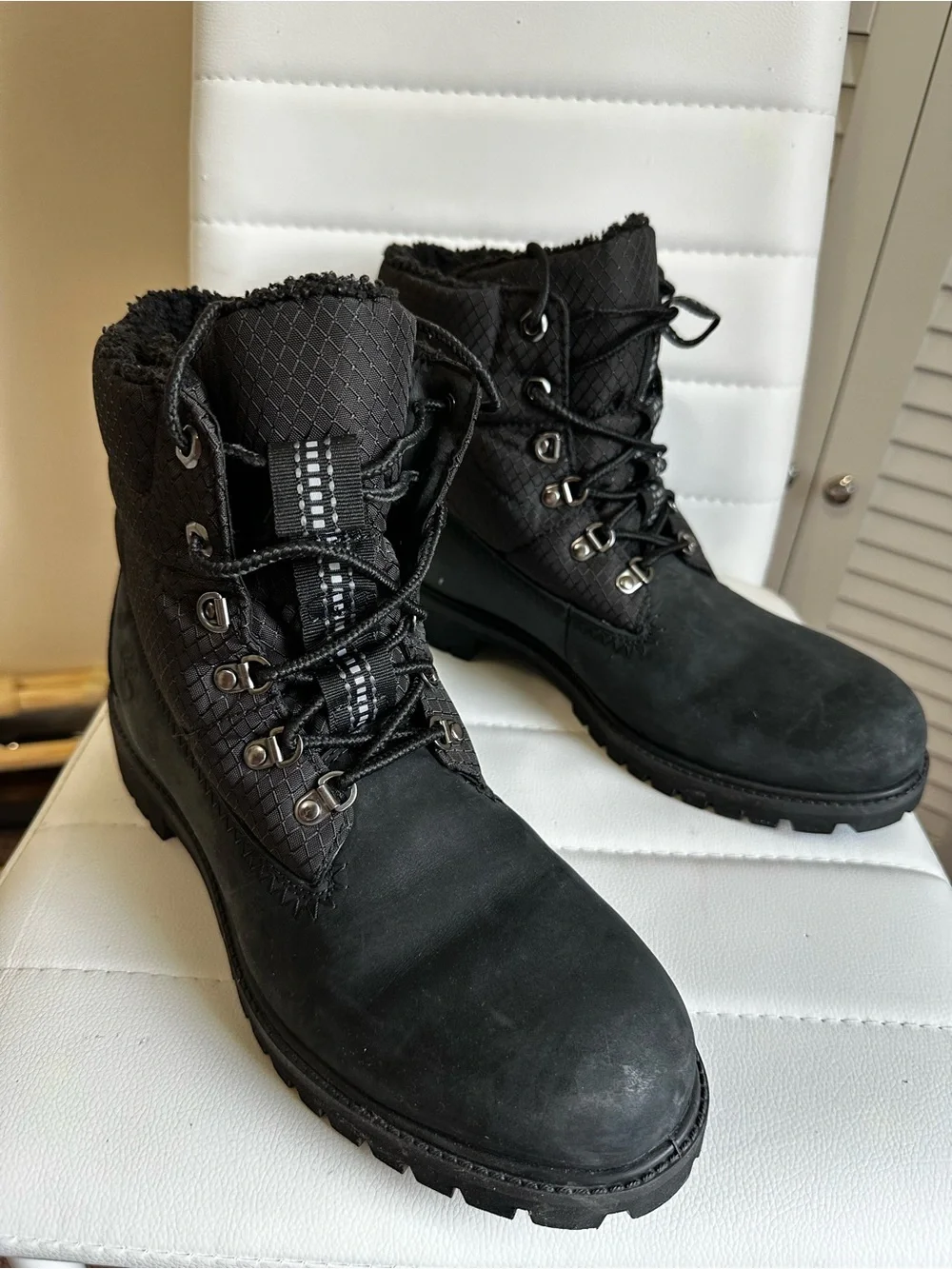 Timberland Heritage Puffer Warm-Lined Black Winter Boots Men's
